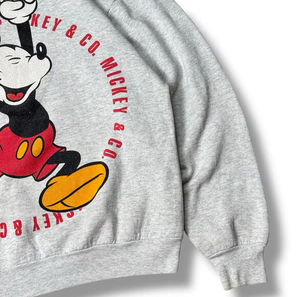VTG 90s Disney Mickey & Co. Sweatshirt Big Mickey Mouse Graphic Fleece Sz L Y2K - Picture 2 of 12